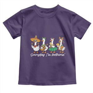 Everyday I'm Motherin Toddler T Shirt Cinco De Mayo Silly Goose Fiesta TS14 Purple Print Your Wear