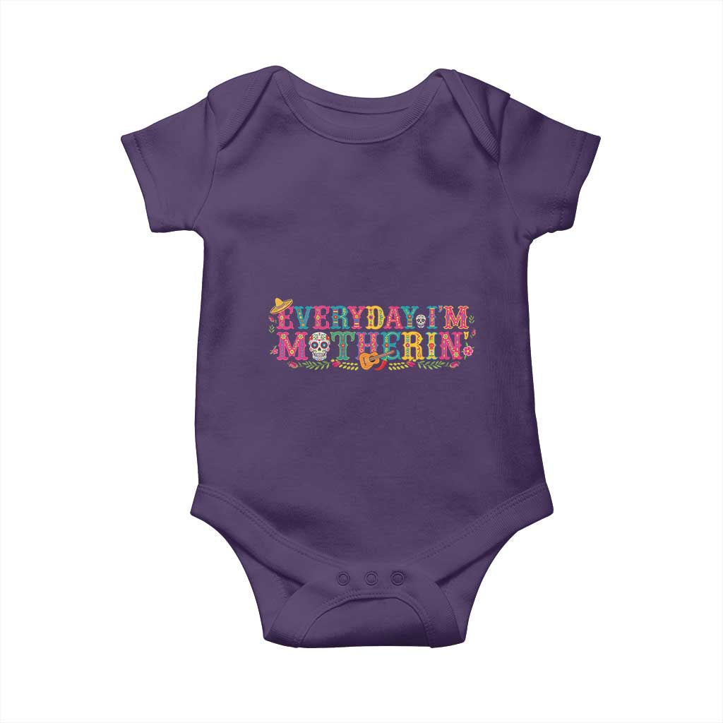 Every Day I'm Motherin Baby Onesie Cinco De Mayo Mexican Mom Gift TS14 Purple Print Your Wear