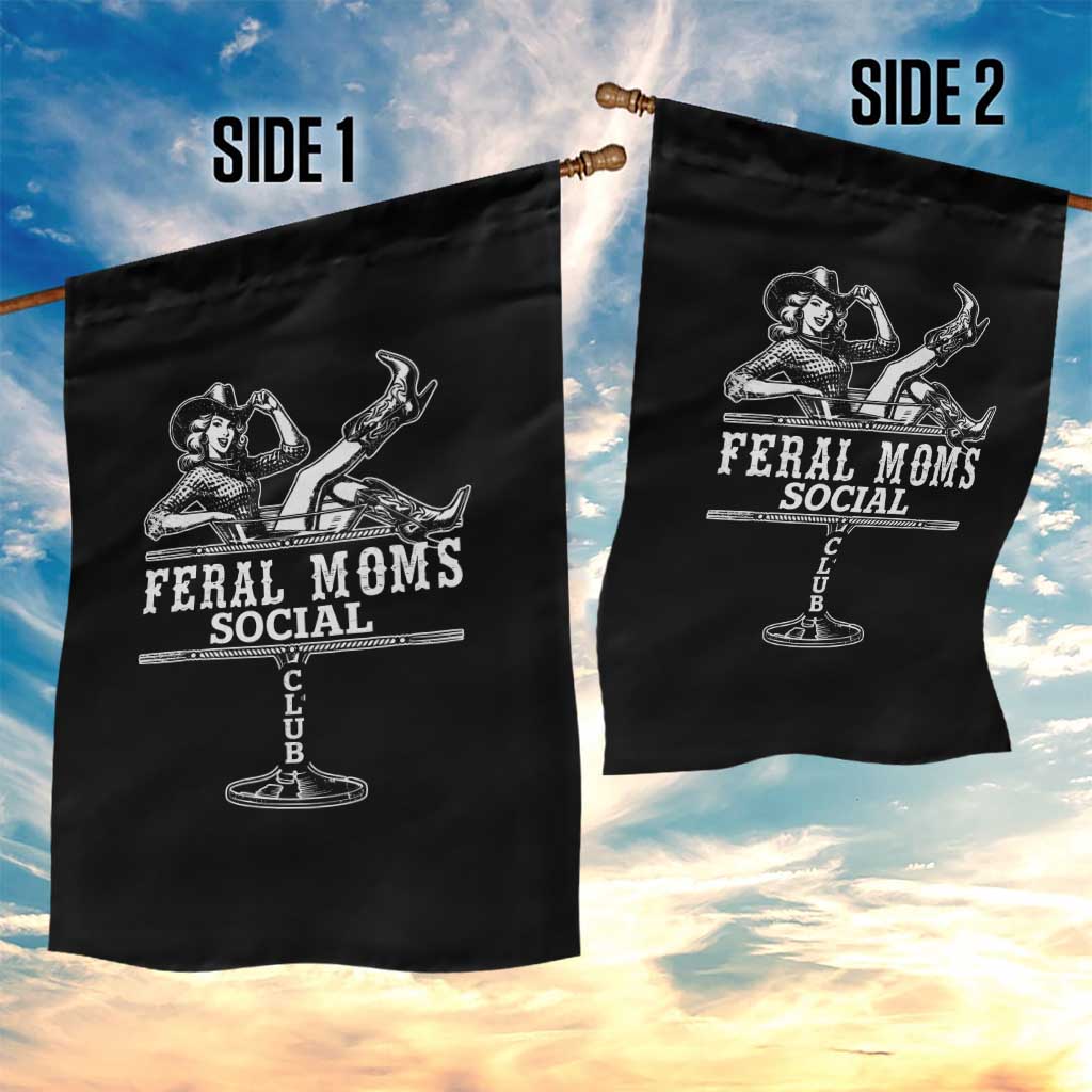 Feral Moms Social Club Garden Flag Western Cowgirl Mom Mother’s Day Gift TS14 Print Your Wear