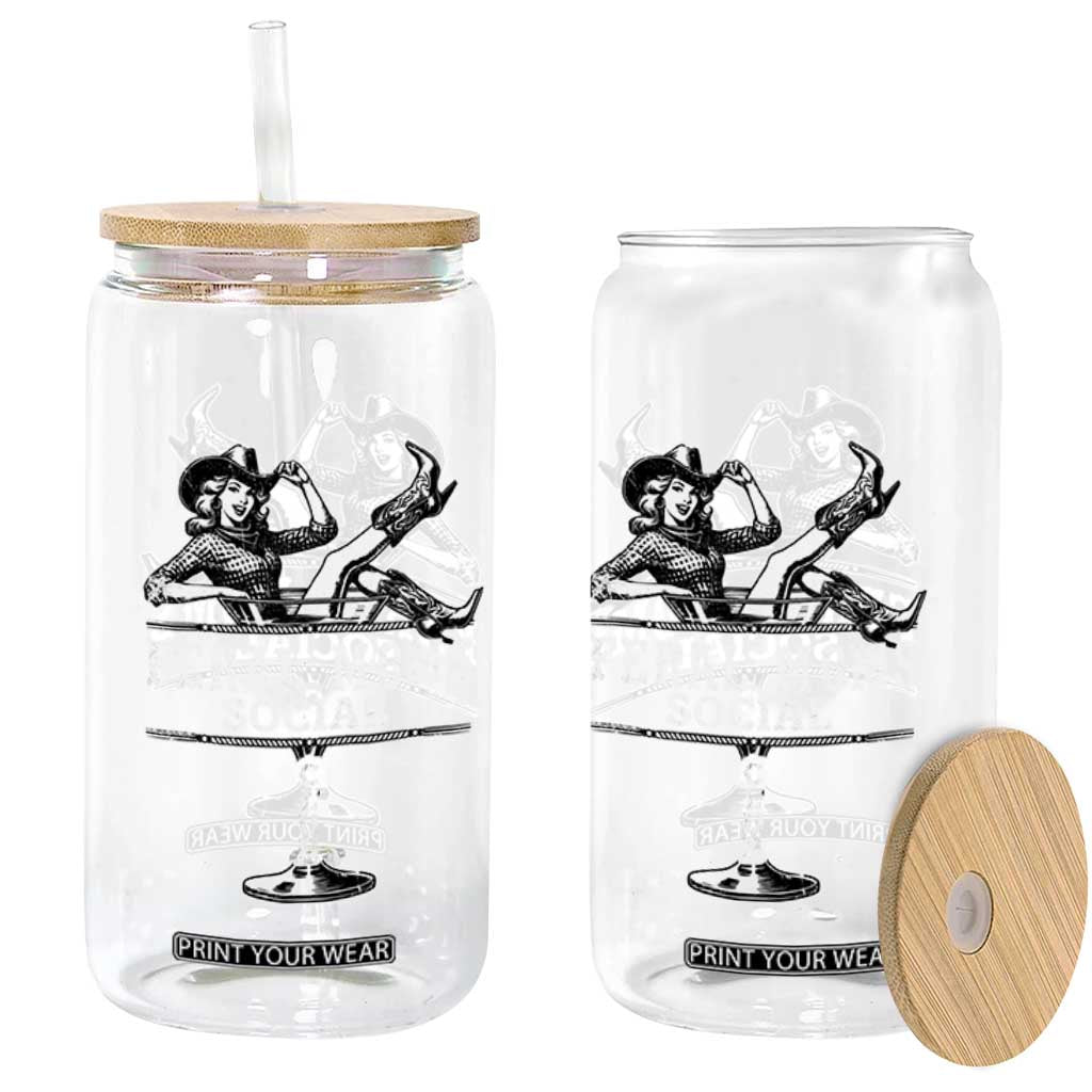 Feral Moms Social Club Glass Can Western Cowgirl Mom Mother’s Day Gift TS14 Print Your Wear