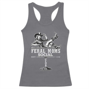 Feral Moms Social Club Racerback Tank Top Western Cowgirl Mom Mother’s Day Gift TS14 Charcoal Print Your Wear