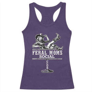 Feral Moms Social Club Racerback Tank Top Western Cowgirl Mom Mother’s Day Gift TS14 Purple Print Your Wear