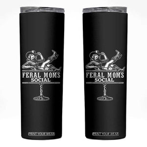 Feral Moms Social Club Skinny Tumbler Western Cowgirl Mom Mother’s Day Gift TS14 Black Print Your Wear