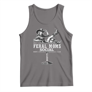 Feral Moms Social Club Tank Top Western Cowgirl Mom Mother’s Day Gift TS14 Deep Heather Print Your Wear