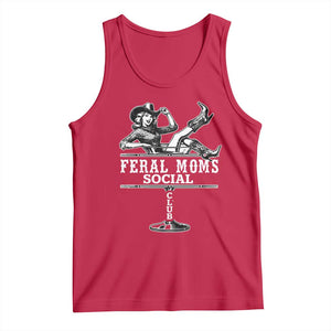 Feral Moms Social Club Tank Top Western Cowgirl Mom Mother’s Day Gift TS14 Red Print Your Wear