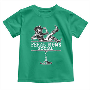 Feral Moms Social Club Toddler T Shirt Western Cowgirl Mom Mother’s Day Gift TS14 Irish Green Print Your Wear