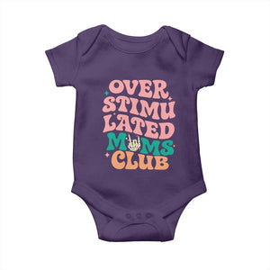 Overstimulated Moms Club Baby Onesie Funny Mom Life Mother Day Gift TS14 Purple Print Your Wear