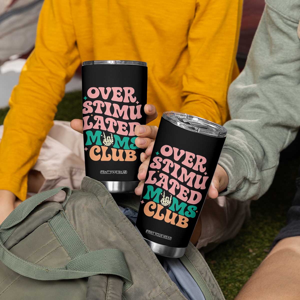 Overstimulated Moms Club Tumbler Cup Funny Mom Life Mother Day Gift TS14 Print Your Wear