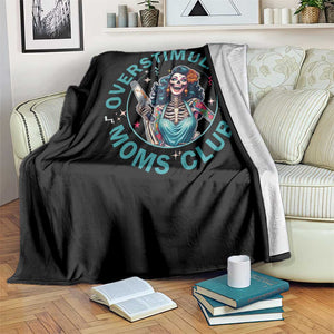 Overstimulated Moms Club Throw Blanket Neurodivergent Mom Mental Health TS14 Print Your Wear