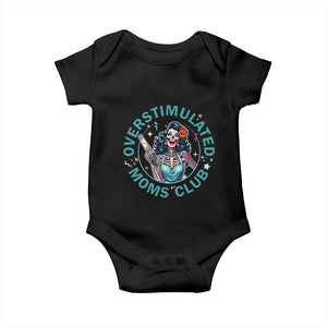 Overstimulated Moms Club Baby Onesie Neurodivergent Mom Mental Health TS14 Black Print Your Wear