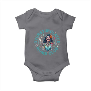 Overstimulated Moms Club Baby Onesie Neurodivergent Mom Mental Health TS14 Charcoal Print Your Wear
