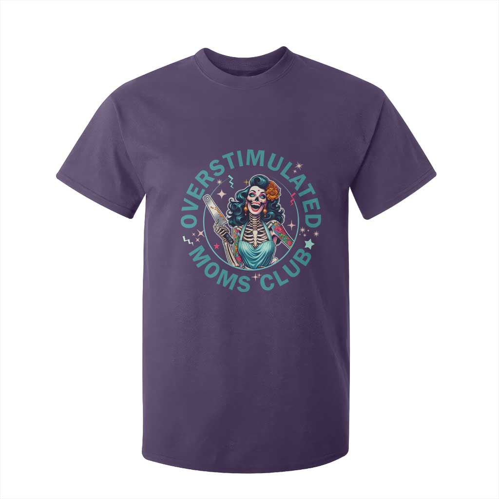 Overstimulated Moms Club T Shirt For Kid Neurodivergent Mom Mental Health TS14 Purple Print Your Wear