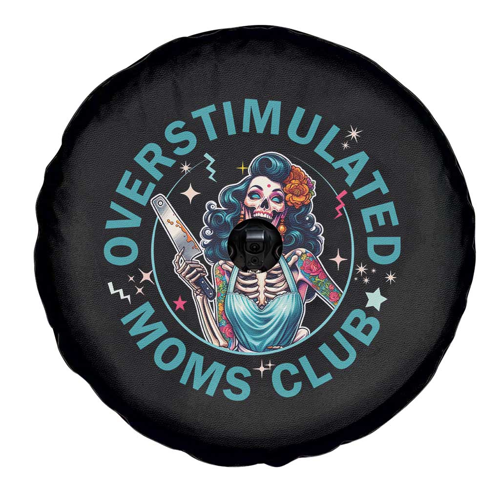 Overstimulated Moms Club Spare Tire Cover Neurodivergent Mom Mental Health TS14 Print Your Wear