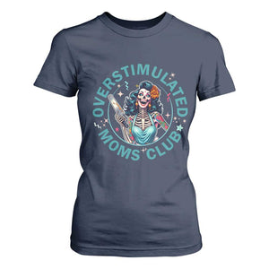 Overstimulated Moms Club T Shirt For Women Neurodivergent Mom Mental Health TS14 Navy Print Your Wear