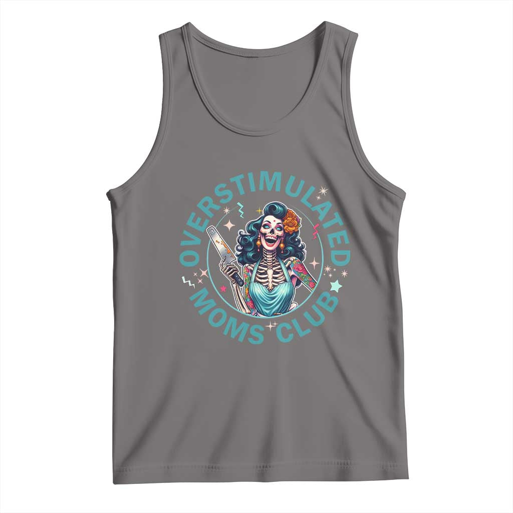 Overstimulated Moms Club Tank Top Neurodivergent Mom Mental Health TS14 Deep Heather Print Your Wear