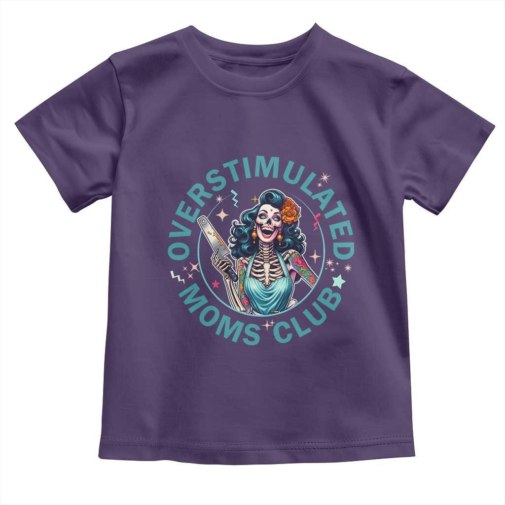 Overstimulated Moms Club Toddler T Shirt Neurodivergent Mom Mental Health TS14 Purple Print Your Wear
