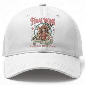 Feral Moms Social Club Baseball Cap Western Cowgirl Mom Mother’s Day TS14 Print Your Wear