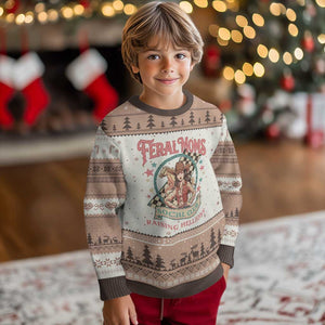 Feral Moms Social Club Ugly Christmas Sweater Western Cowgirl Mom Mother’s Day TS14 Mocha Mousse Print Your Wear