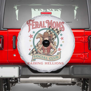 Feral Moms Social Club Spare Tire Cover Western Cowgirl Mom Mother’s Day TS14 White Print Your Wear