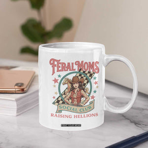 Feral Moms Social Club Coffee Mug Western Cowgirl Mom Mother’s Day TS14 Print Your Wear