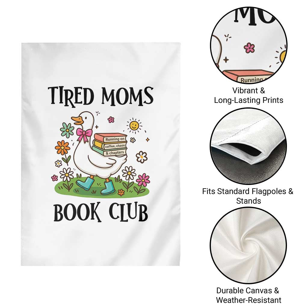 Tired Moms Book Club Garden Flag Silly Goose Mama Bookish Reader Gift TS14 Print Your Wear