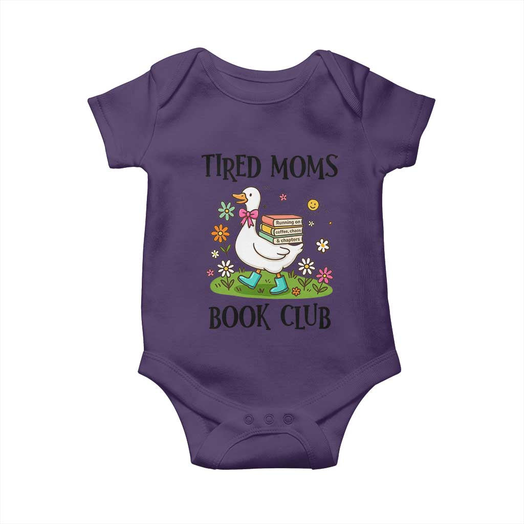 Tired Moms Book Club Baby Onesie Silly Goose Mama Bookish Reader Gift TS14 Purple Print Your Wear
