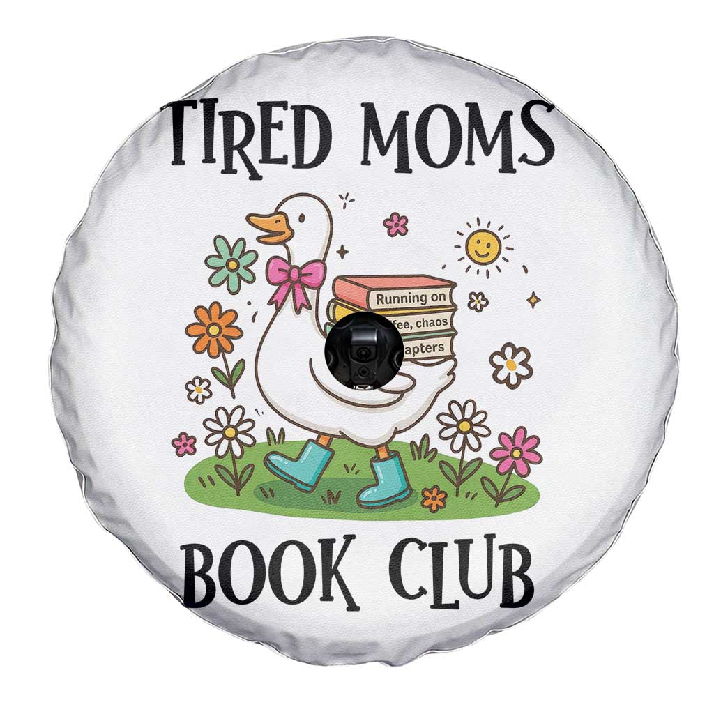 Tired Moms Book Club Spare Tire Cover Silly Goose Mama Bookish Reader Gift TS14 Print Your Wear