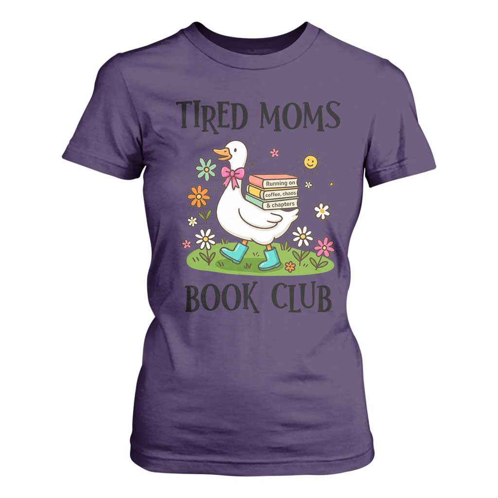 Tired Moms Book Club T Shirt For Women Silly Goose Mama Bookish Reader Gift TS14 Purple Print Your Wear
