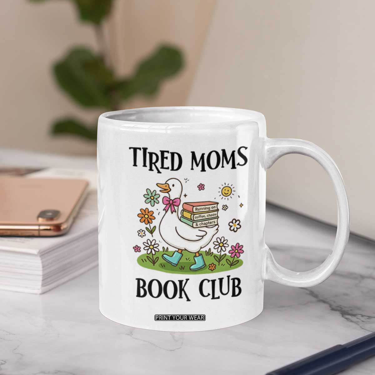 Tired Moms Book Club Coffee Mug Silly Goose Mama Bookish Reader Gift TS14 Print Your Wear