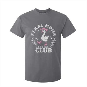 Feral Moms Raising Hellions Social Club T Shirt For Kid Funny Goose Pink Cowgirl Boots Hat TS14 Charcoal Print Your Wear