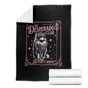 The Desperado Club Sign Sci-Fi Book Throw Blanket Vintage Princess Cat Book Lover