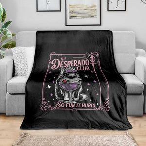 The Desperado Club Sign Sci-Fi Book Throw Blanket Vintage Princess Cat Book Lover