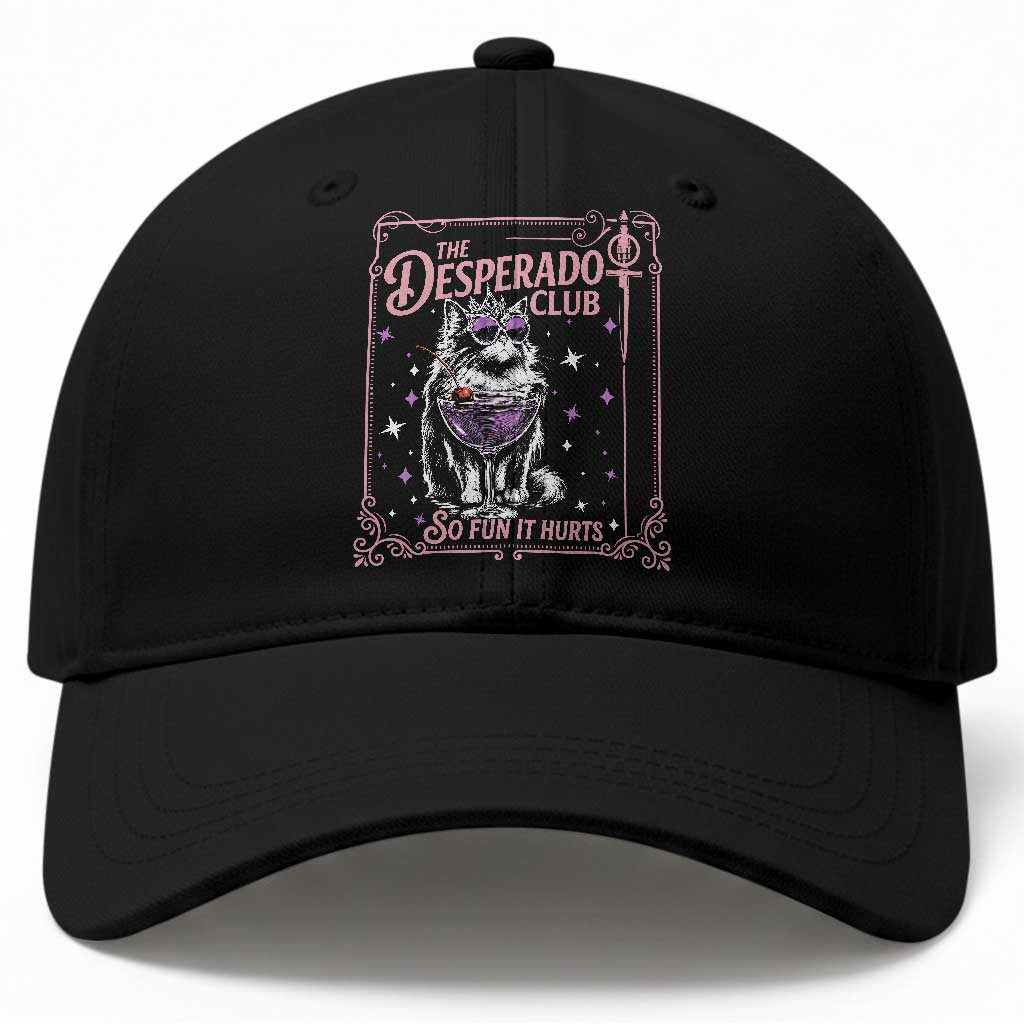 The Desperado Club Sign Sci-Fi Book Baseball Cap Vintage Princess Cat Book Lover