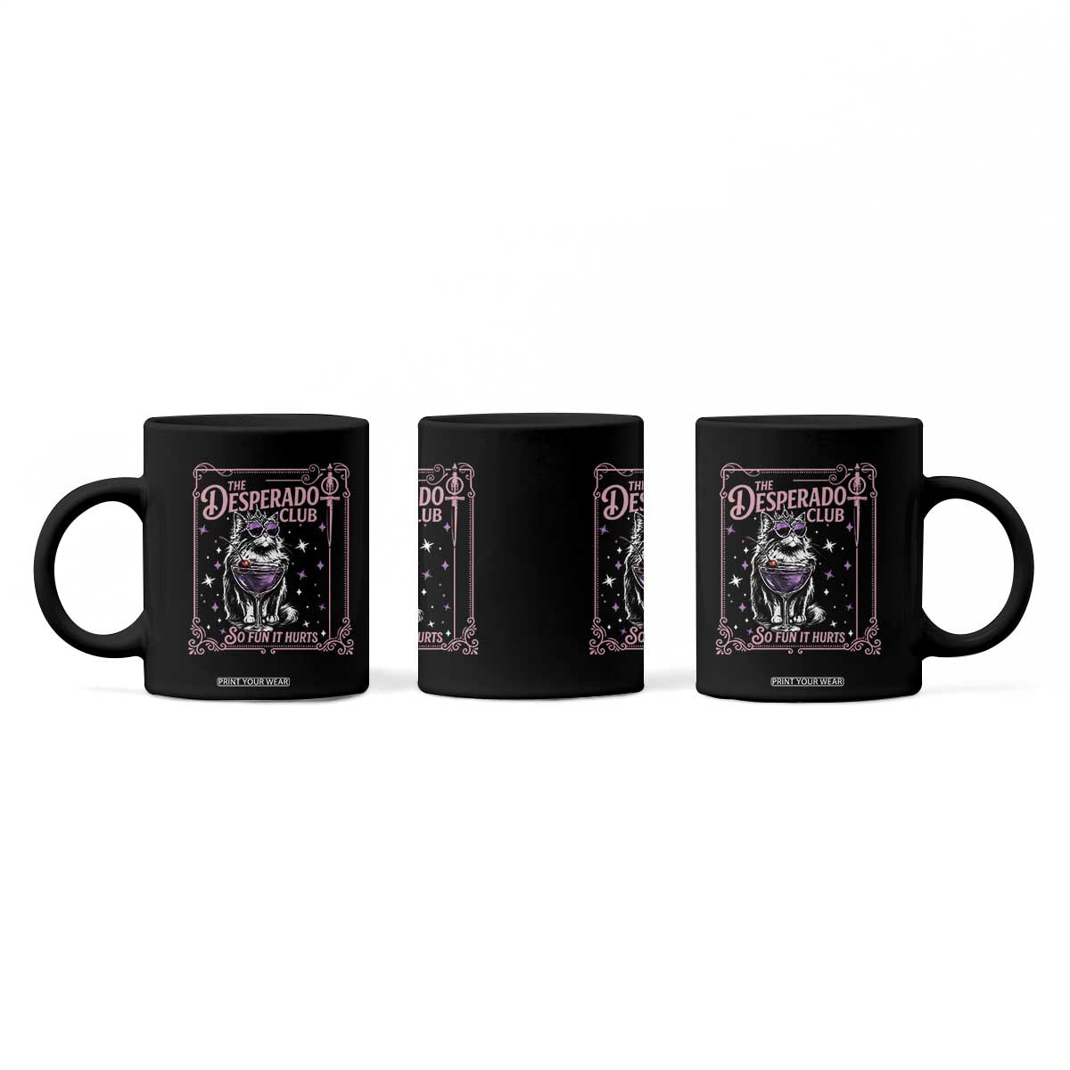 The Desperado Club Sign Sci-Fi Book Coffee Mug Vintage Princess Cat Book Lover