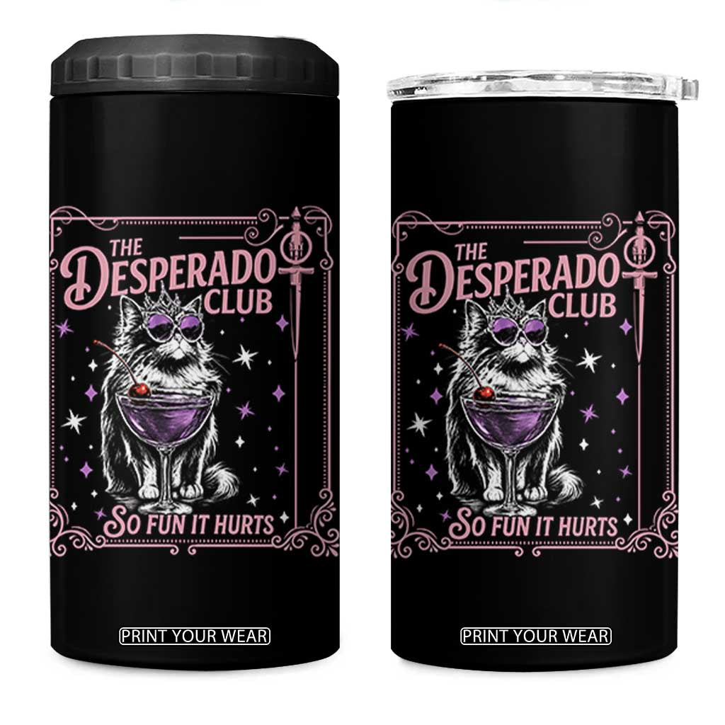 The Desperado Club Sign Sci-Fi Book 4 in 1 Can Cooler Tumbler Vintage Princess Cat Book Lover
