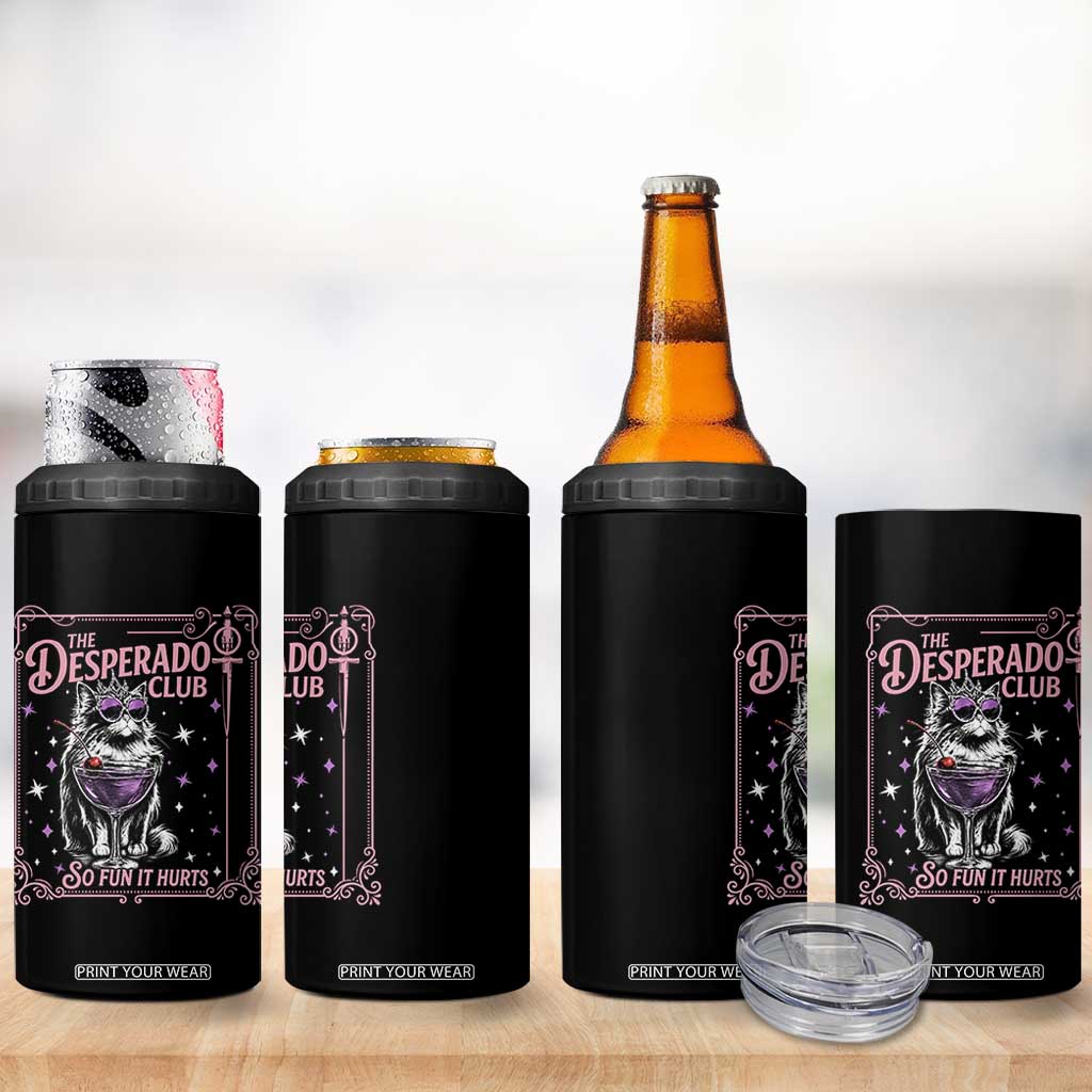 The Desperado Club Sign Sci-Fi Book 4 in 1 Can Cooler Tumbler Vintage Princess Cat Book Lover