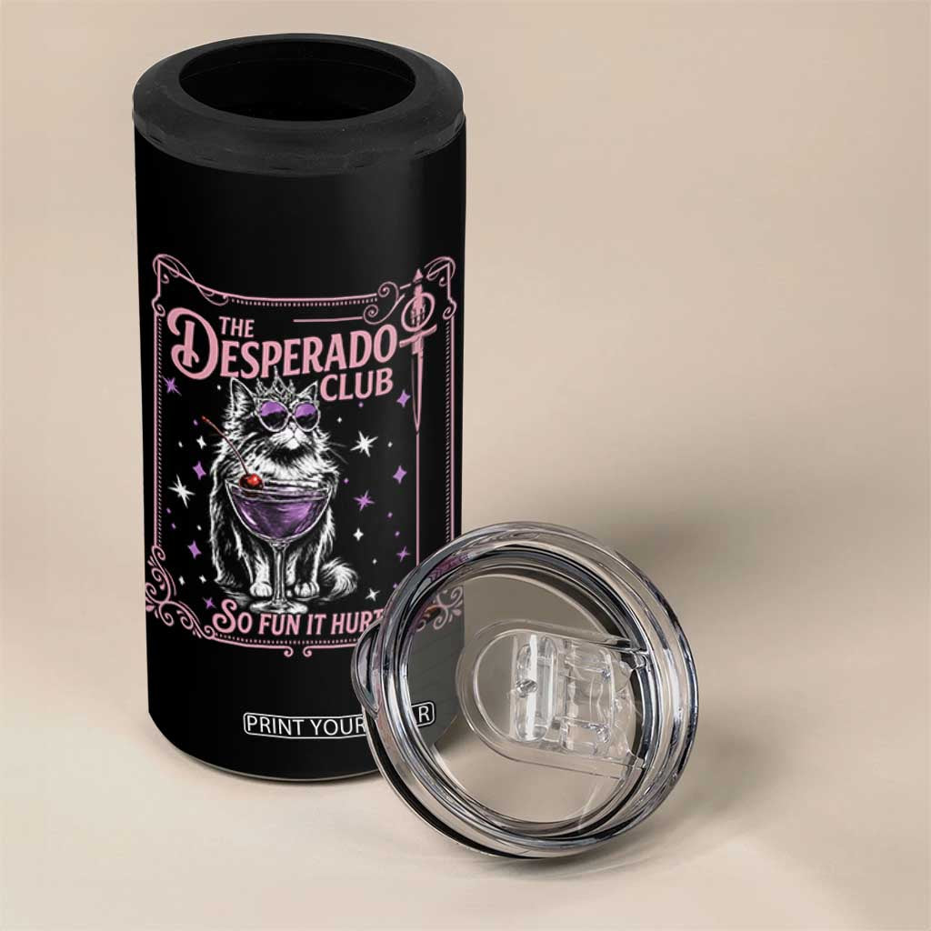 The Desperado Club Sign Sci-Fi Book 4 in 1 Can Cooler Tumbler Vintage Princess Cat Book Lover