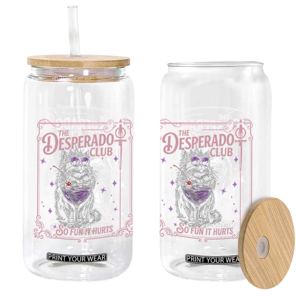 The Desperado Club Sign Sci-Fi Book Glass Can Vintage Princess Cat Book Lover