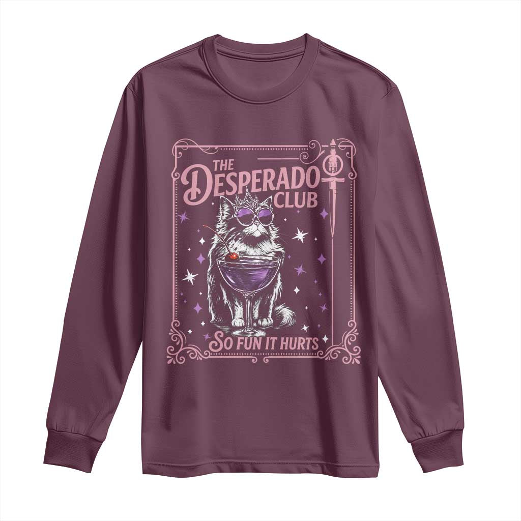 The Desperado Club Sign Sci-Fi Book Long Sleeve Shirt Vintage Princess Cat Book Lover
