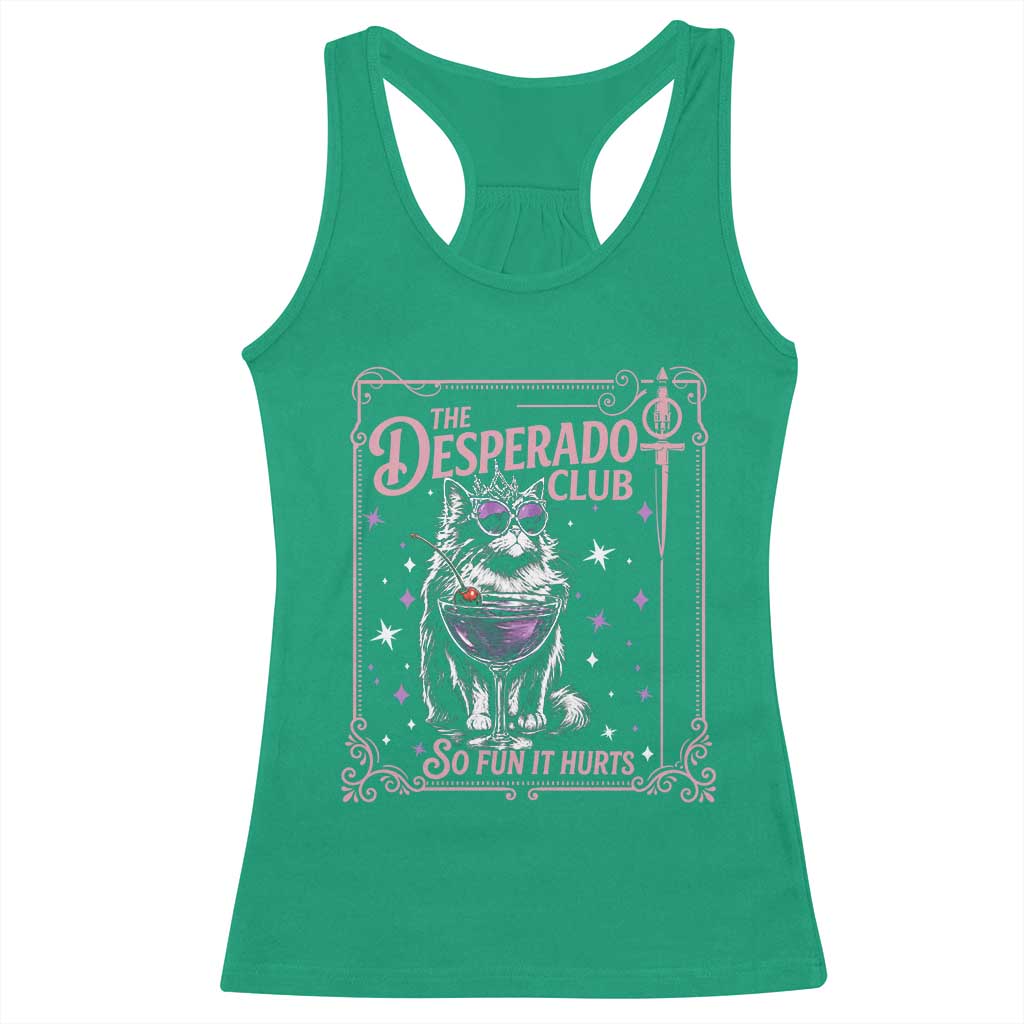 The Desperado Club Sign Sci-Fi Book Racerback Tank Top Vintage Princess Cat Book Lover