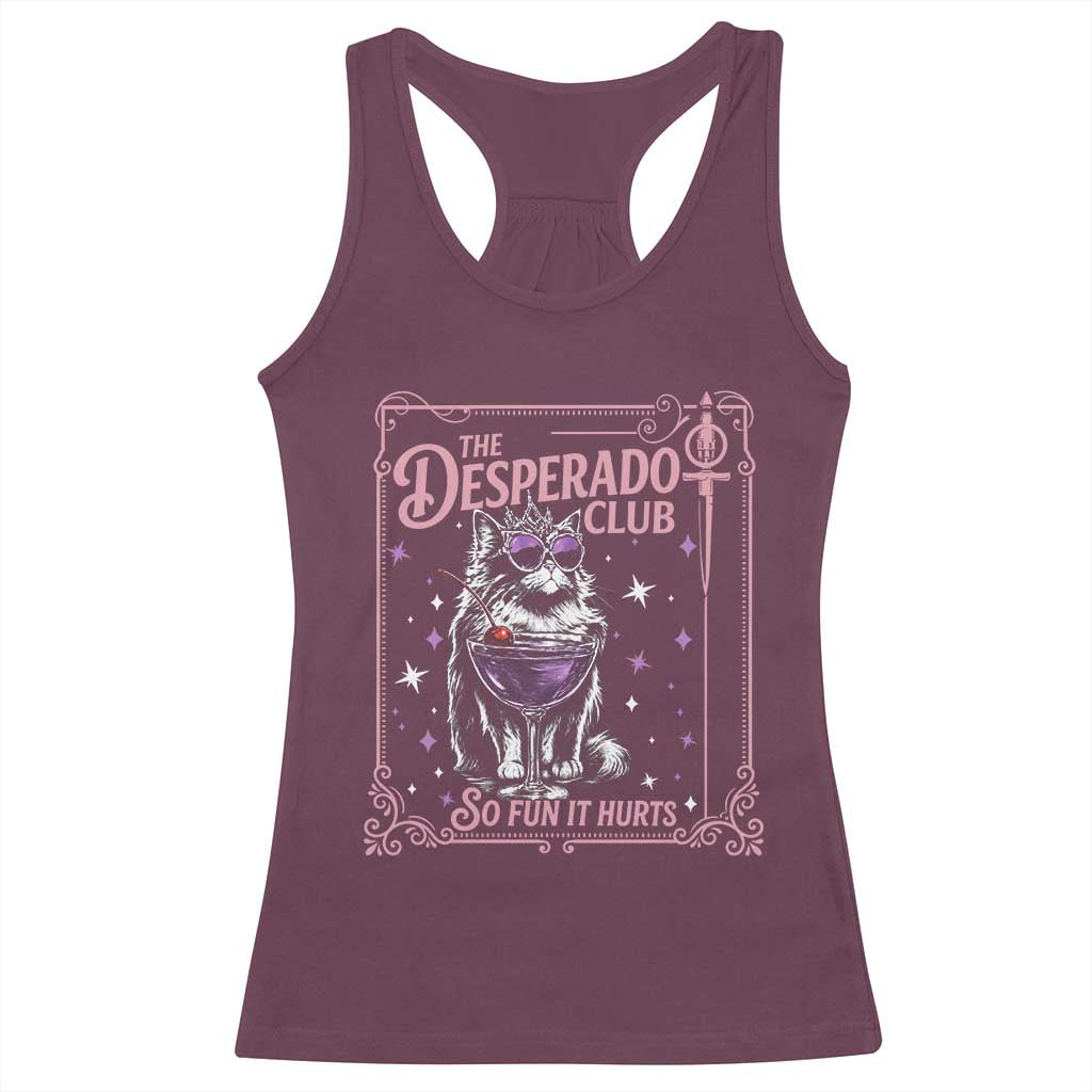 The Desperado Club Sign Sci-Fi Book Racerback Tank Top Vintage Princess Cat Book Lover
