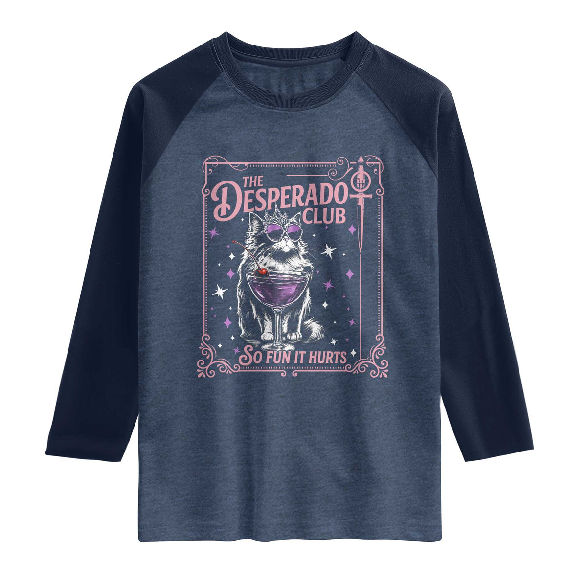 The Desperado Club Sign Sci-Fi Book Raglan Shirt Vintage Princess Cat Book Lover