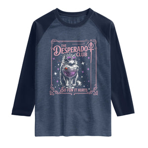 The Desperado Club Sign Sci-Fi Book Raglan Shirt Vintage Princess Cat Book Lover