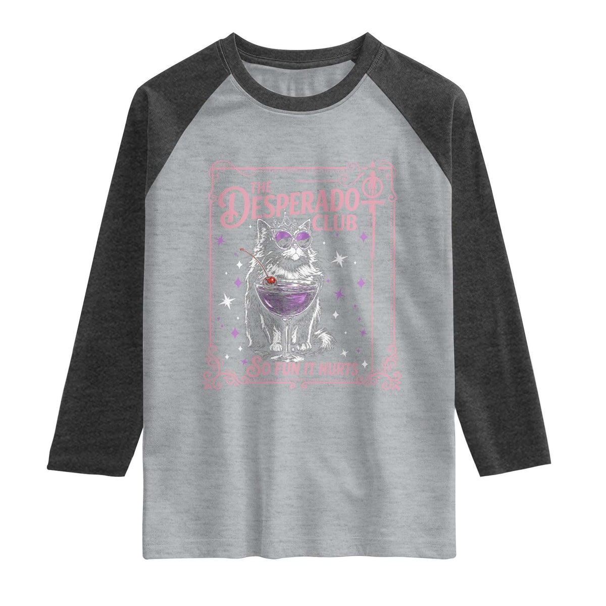 The Desperado Club Sign Sci-Fi Book Raglan Shirt Vintage Princess Cat Book Lover