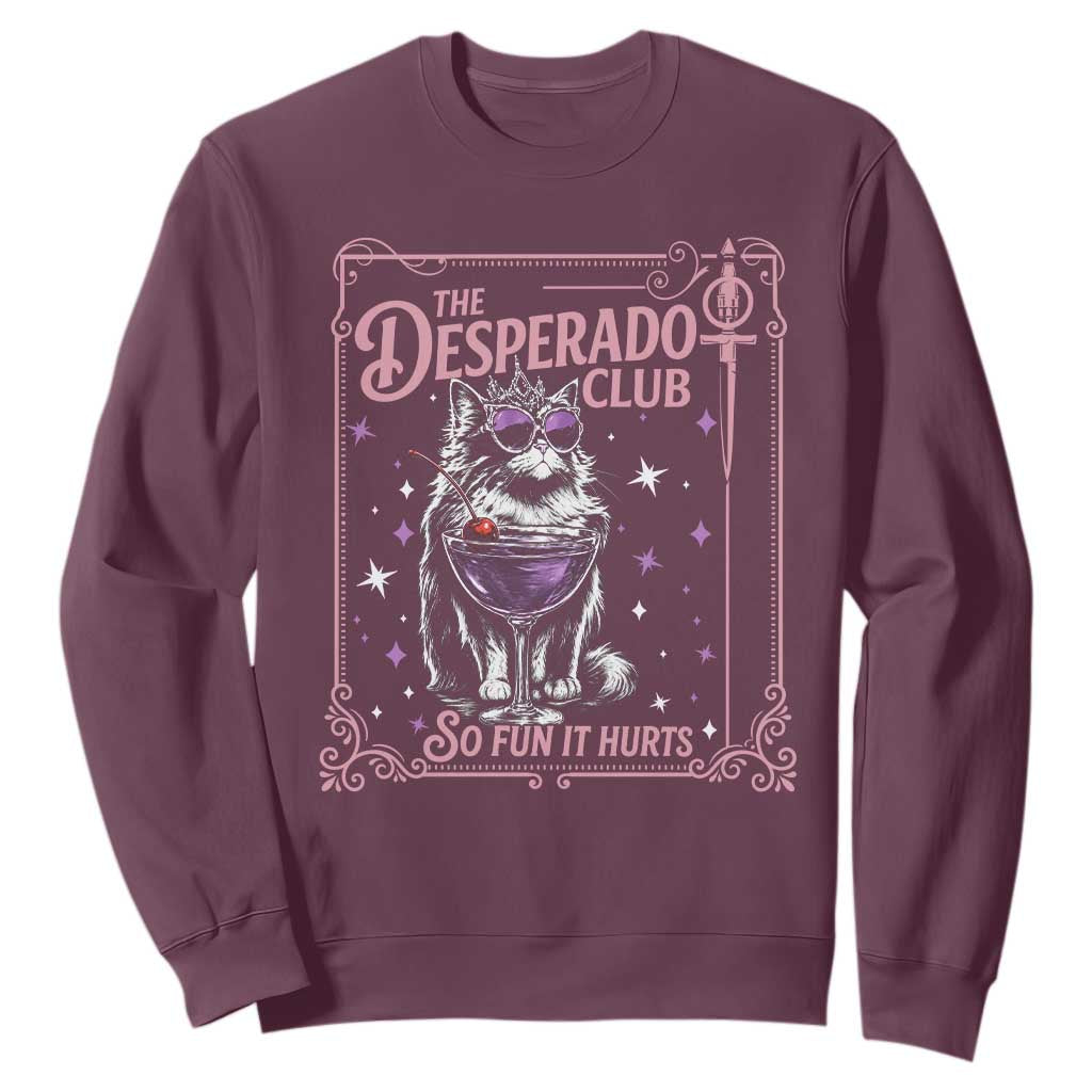 The Desperado Club Sign Sci-Fi Book Sweatshirt Vintage Princess Cat Book Lover