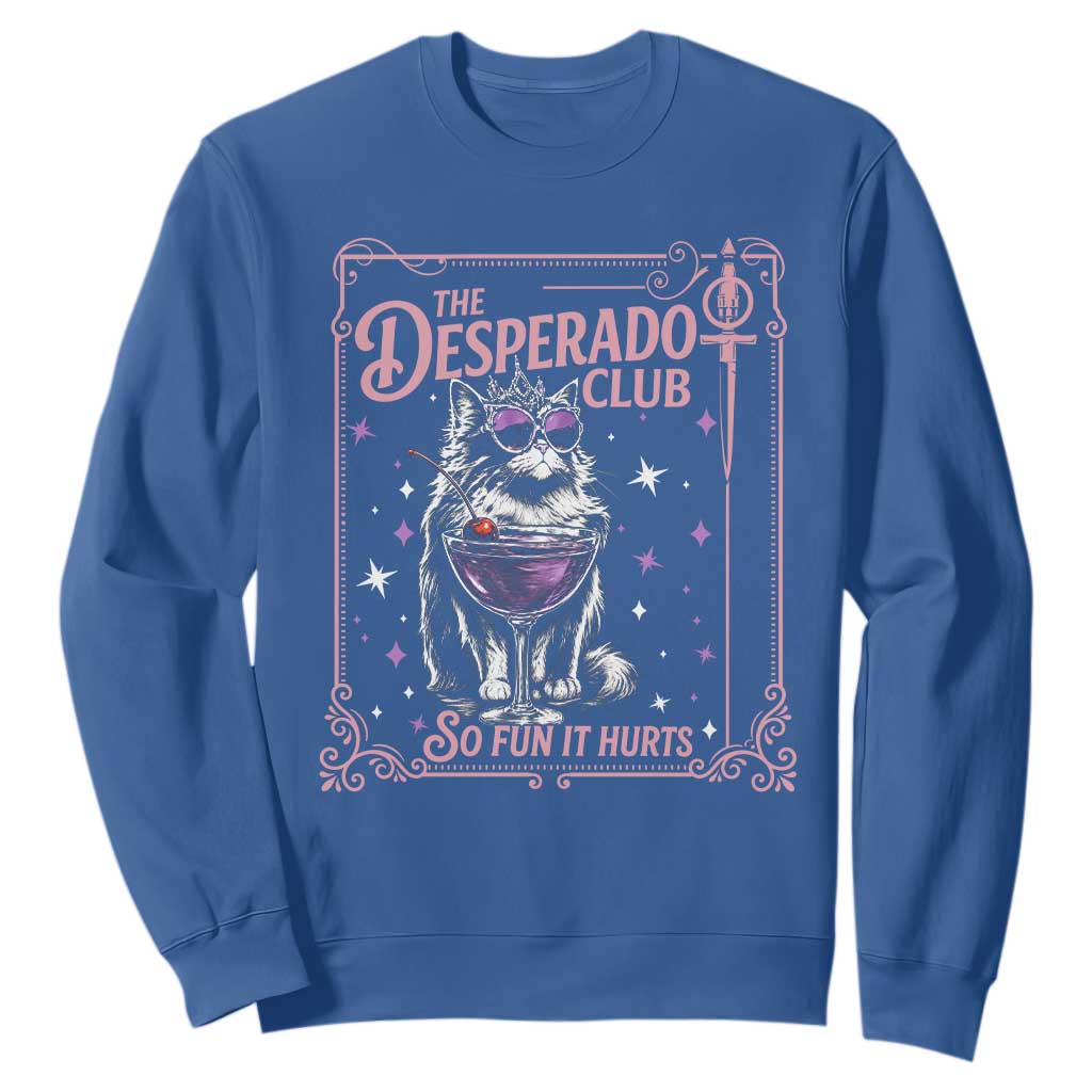 The Desperado Club Sign Sci-Fi Book Sweatshirt Vintage Princess Cat Book Lover