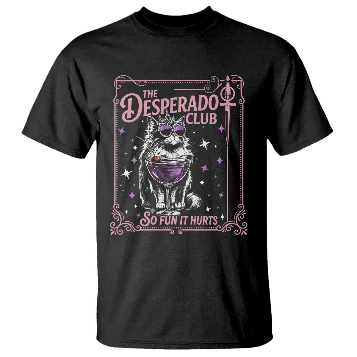 The Desperado Club Sign Sci-Fi Book T Shirt Vintage Princess Cat Book Lover