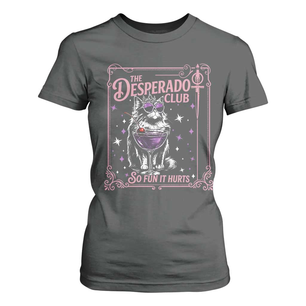The Desperado Club Sign Sci-Fi Book T Shirt For Women Vintage Princess Cat Book Lover