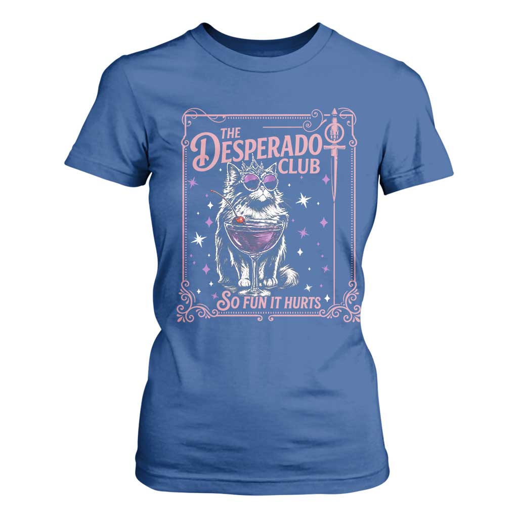 The Desperado Club Sign Sci-Fi Book T Shirt For Women Vintage Princess Cat Book Lover