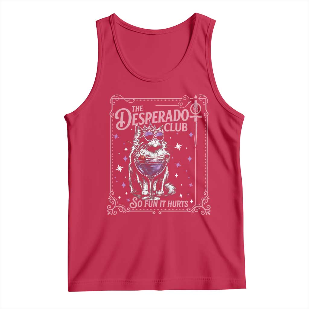 The Desperado Club Sign Sci-Fi Book Tank Top Vintage Princess Cat Book Lover